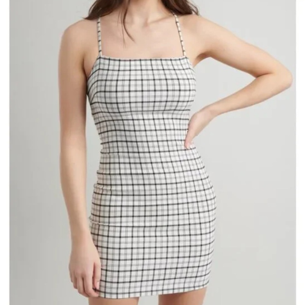 Garage Black and White Bodycon Mini Dress